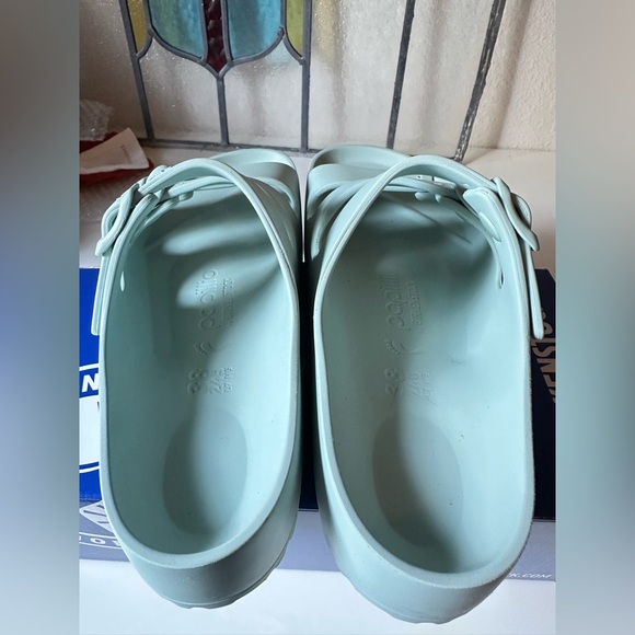 Birkenstock Florida Flex Platform Triple Strap Sandals Surf Green Size 38 (7.5) - Picture 8 of 14